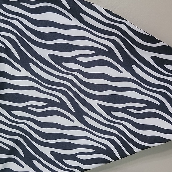 NASTY GAL Black White Animal Print Bikini Swim Suit Bottoms Size 10 - Picture 5 of 6